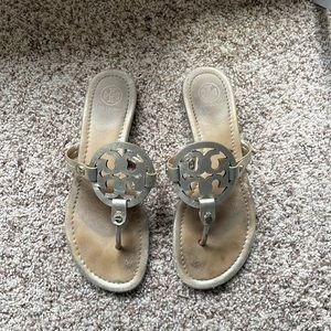 used - Tory Burch Gold Miller sandals
